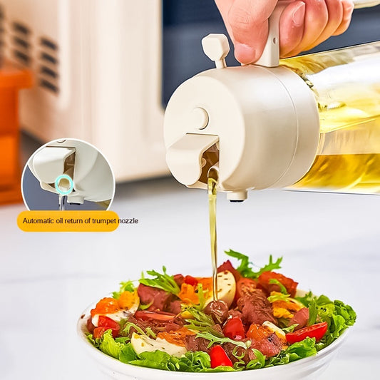2-in-1 Olive Oil Sprayer & Dispenser Bottle (470ML) – Glass Oil Spray for Cooking, BBQ & Air Fryer