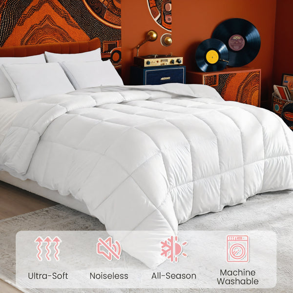 Pink Oversized Plush Duvet Insert – Soft All-Season Comforter for Bedroom