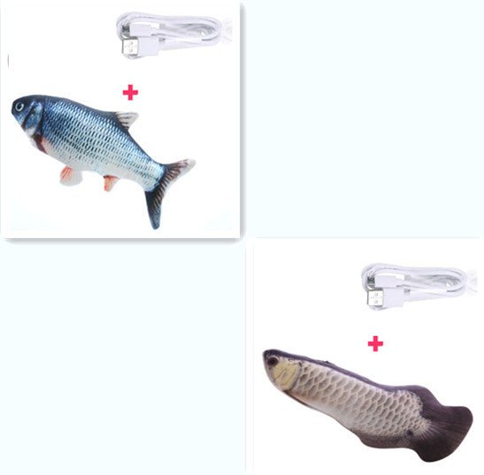 Electric Flopping Fish Cat Toy – USB Rechargeable Interactive Pet Toy - Homtoy