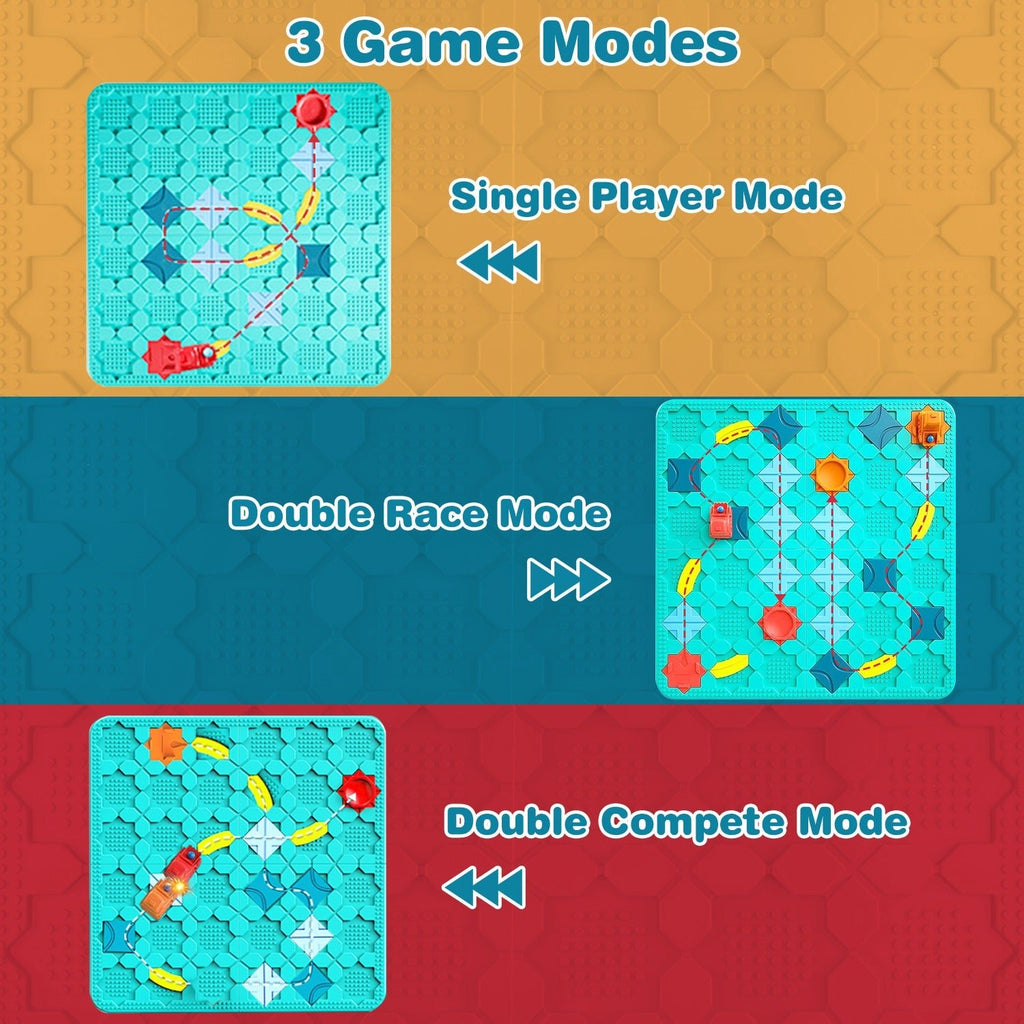 1Pc Kids Logical Road Builder Toy Brain Teasers Puzzles Montessori Toys Preschool Educational Learning Toys Puzzle STEM Board Game For 3 To 8 Years Old Boys Girls Birthday Gift - Homtoy