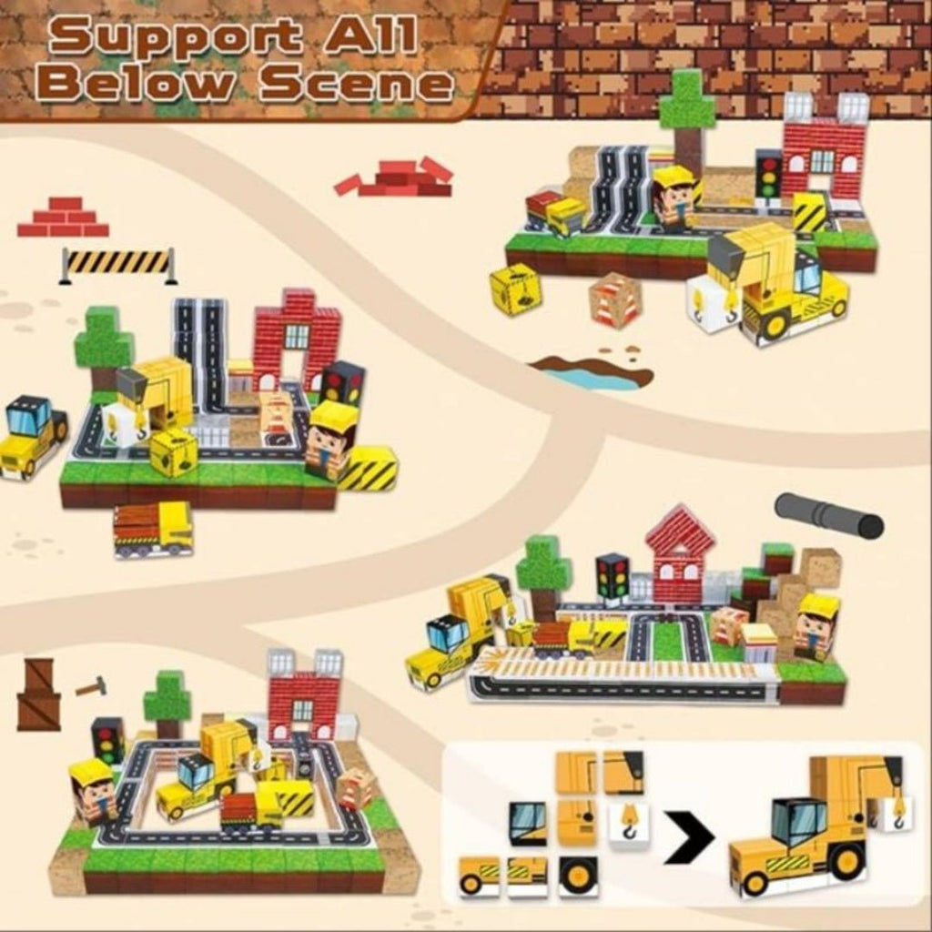 100PCS Magnetic Building Blocks – Engineering STEM Construction Toy - Homtoy