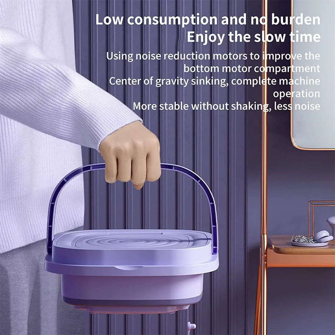 Portable Foldable Washing Machine 8L Mini Washer with Spin Dryer – Travel Laundry Machine for Baby Clothes, Underwear & Small Spaces