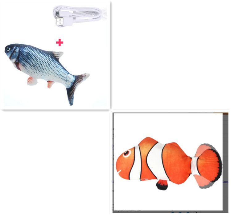 Electric Flopping Fish Cat Toy – USB Rechargeable Interactive Pet Toy