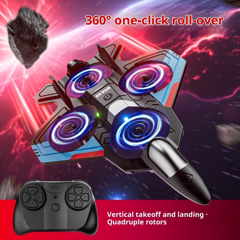 4DRC Remote Control Aircraft V50 Children's Fighter Model Airplane Boy Toy