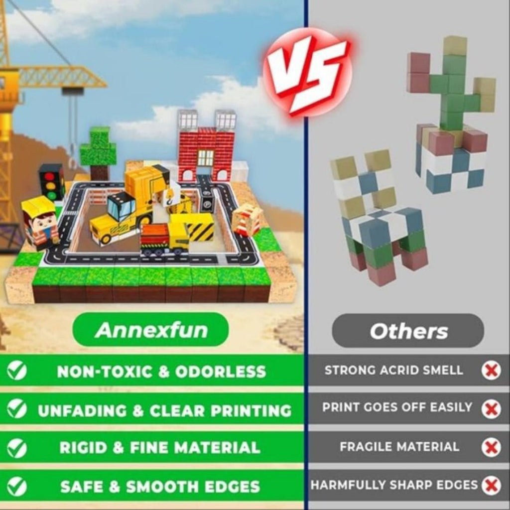 100PCS Magnetic Building Blocks – Engineering STEM Construction Toy - Homtoy