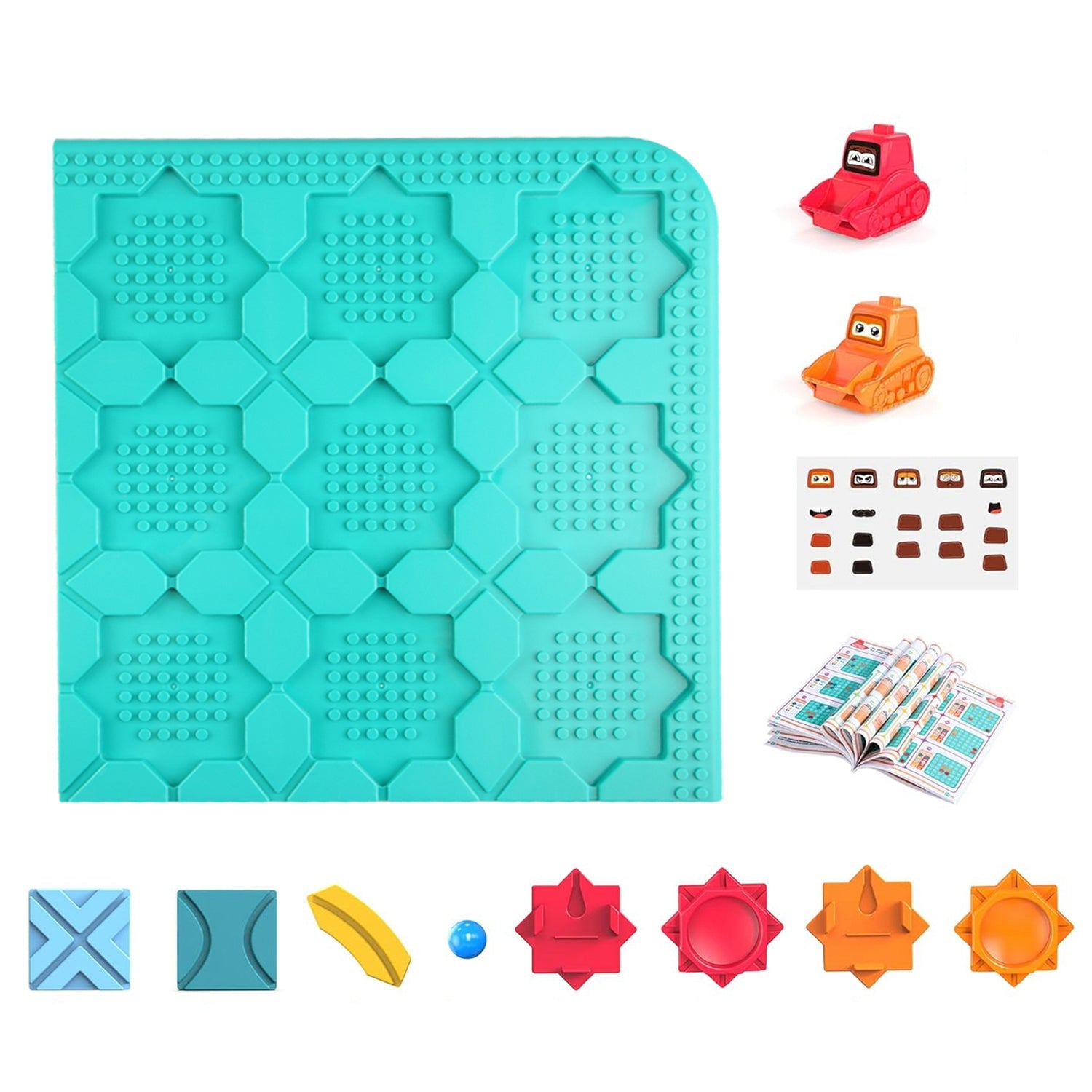 1Pc Kids Logical Road Builder Toy Brain Teasers Puzzles Montessori Toys Preschool Educational Learning Toys Puzzle STEM Board Game For 3 To 8 Years Old Boys Girls Birthday Gift - Homtoy