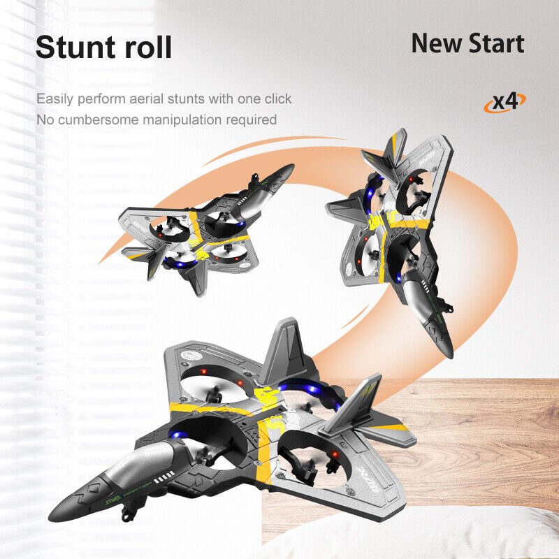 V17 Remote Control Plane 2.4Ghz Foam RC Airplanes Helicopter Quadcopter,Spinning Drone With Cool Light,Gifts For Kids Adults.Logistics Is Randomly Sent By UPS,USPS,FEDEX,Amazon Logistics. - Homtoy