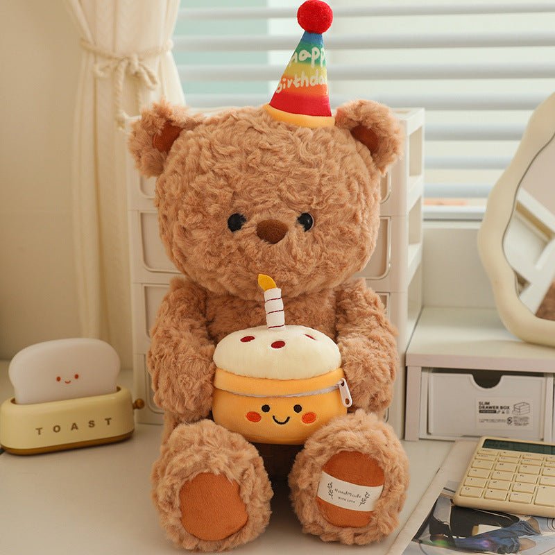 Punch monkey, Cute Cake Teddy Bear Plush Toy - Homtoy