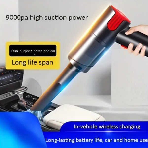 Wireless silver Handheld Car Vacuum Cleaner – Portable USB Rechargeable Mini Cleaner - Homtoy