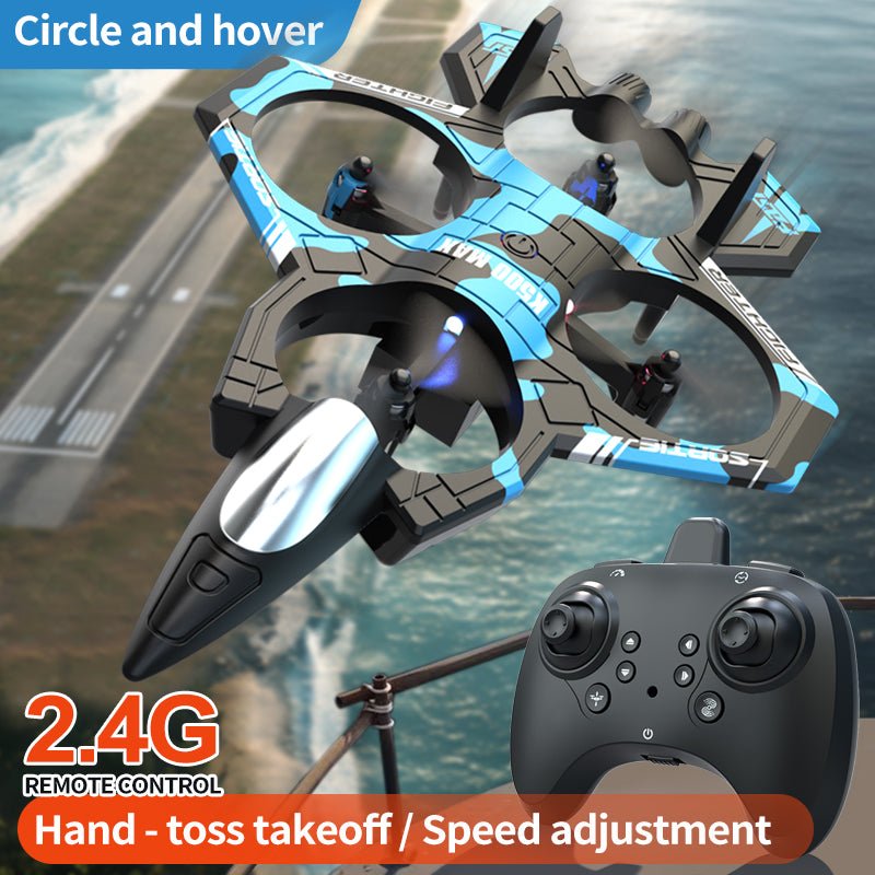 K500 Combat Drone Four - Channel Hovering Quadcopter With Altitude Hold, Flip Stunts, And Remote Control Lighting Plane - Homtoy